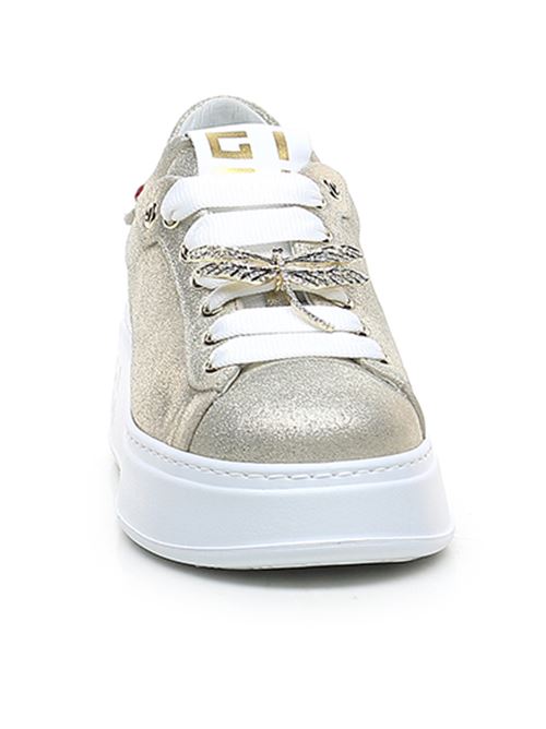 Sneaker laminato con charm a forma di libellula Gio+ GIO + | PIA146B-PLATINO